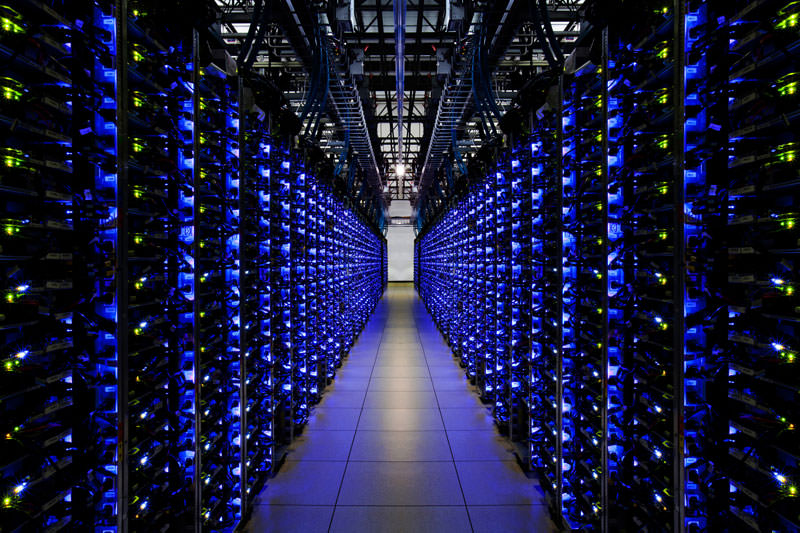 google data center douglas county blue leds