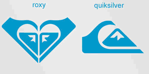 simbol tersembunyi dalam logo roxy quicksilver