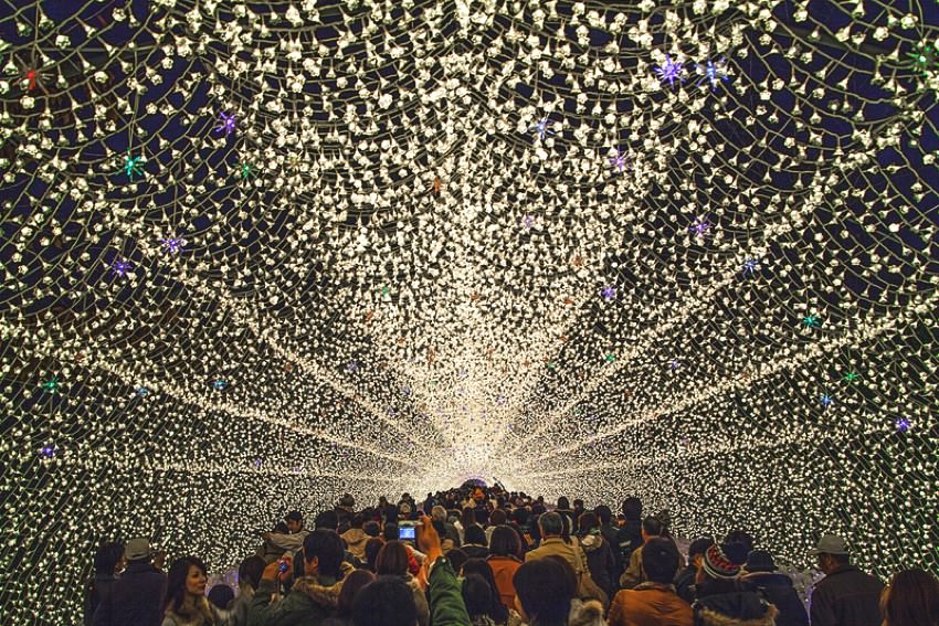 festival lampu musim dingin jepang