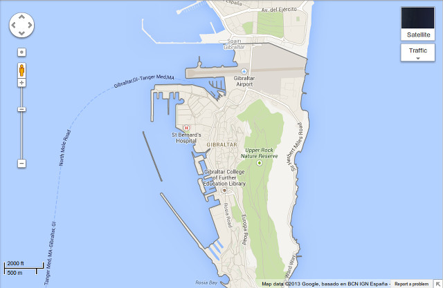 Gilbraltar Airport Map