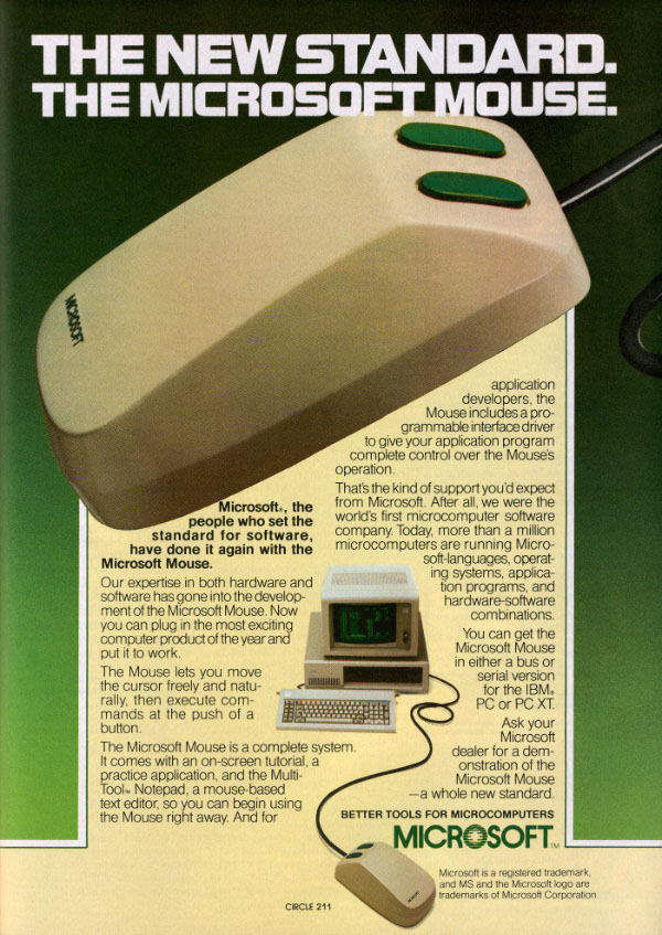 iklan komputer jadul klasik microsoft mouse