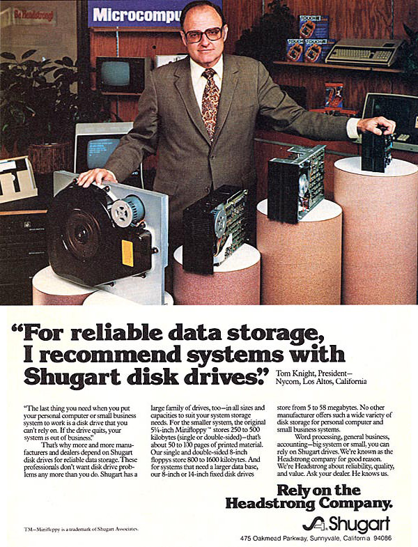 iklan komputer sugart disk drive