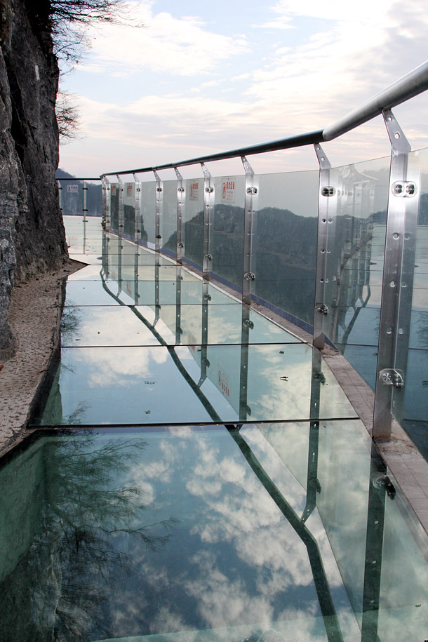 Glass Pavement in Mountains