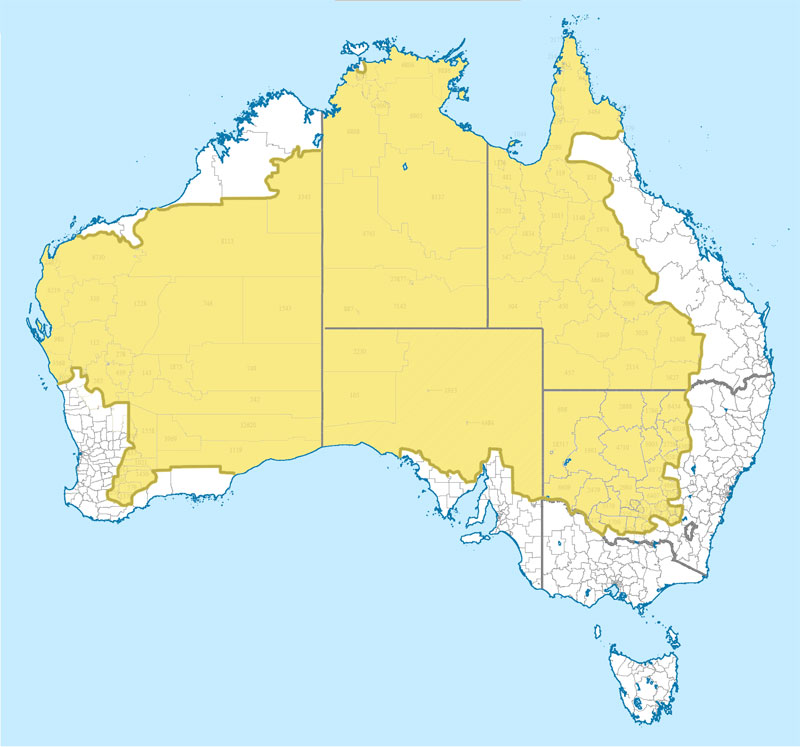 peta australia dimana 2 persen penduduknya berada