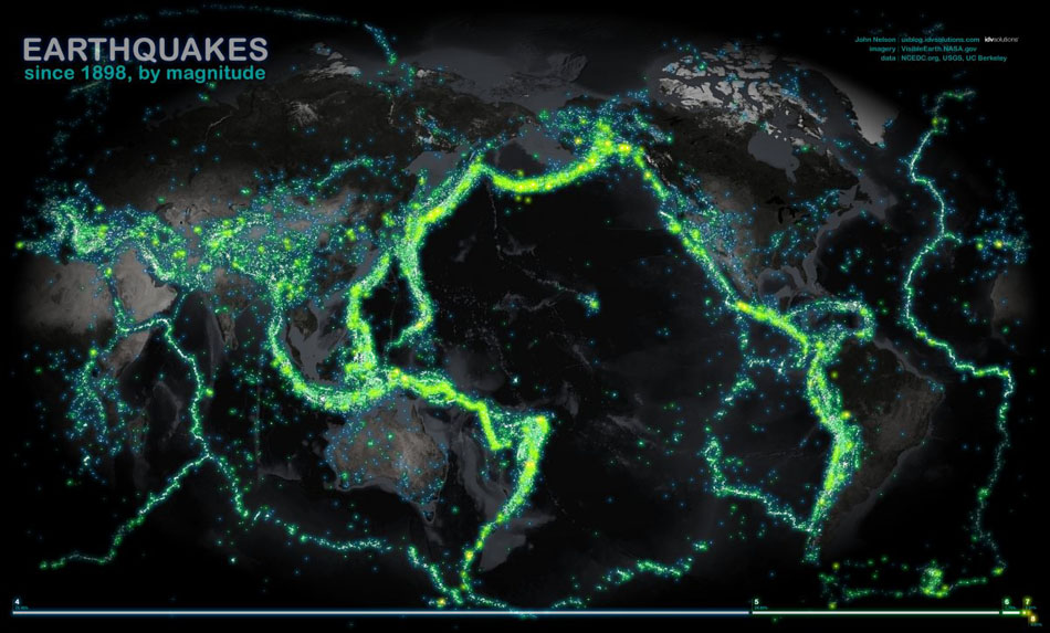 peta patahan gempa bumi dunia